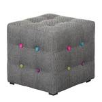 Pouf Bouton tessuto strutturato grigio