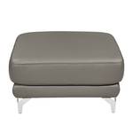 Hocker Casual Line echt leer - Grijs - Gecoat dik leer