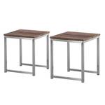 Hocker Concept Neo Antique (2er-Set) Teakholz/Edelstahl