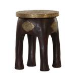 Sgabello Himba Legno massello di mango verniciato/Laccato Marrone scuro