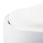 Hocker Honolulu Kunststoff/Kunstleder - Weiß/Weiß