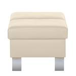 Polsterhocker Peillon Echtleder Beige - Beige