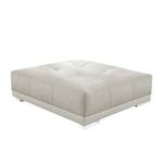 Hocker Pesaro Kunstleder / Webstoff Weiß / Beige