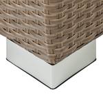 Sgabello Rattanesco Puca Polyrattan/Tessuto marrone/Beige