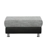 Hocker Rebeka Strukturstoff / Kunstleder Schwarz / Grau