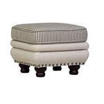 Hocker Rokko geweven stof - beige/grijs