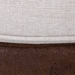 Hocker Saba Antiklederlook Mocca/Webstoff Beige