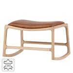 Hocker Taasia Echtleder / Eiche massiv - Cognac