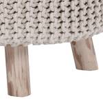 Sgabello Tooma Eucalipto massello/Cotone Beige