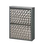 Schuhschrank Cabinet Silber Geflext