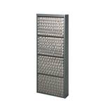 Schoenenkast Cabinet zilverkleurig - 140cm