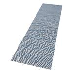 Tapis intérieur/extérieur Karo Fibres synthétiques - Bleu ciel