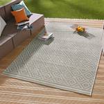 Tapis intérieur/extérieur Raute Fibre synthétique - Blanc / Gris - 80 x 150 cm