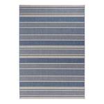 In-/Outdoor-Teppich Strap Kunstfaser - Creme / Marineblau - 80 x 150 cm