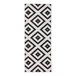 Tapis de couloir Malta Fibres synthétiques - Crème / Noir - 80 x 250 cm