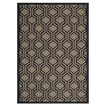 Tapis intérieur/extérieur Catalonia Marron / Noir - 121 x 170 cm - 120 x 180 cm