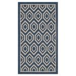 In-/outdoortapijt Felix marineblauw/beige - afmetingen: 60x109cm - 60 x 109 cm