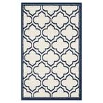 Tapis intérieur/extérieur La Salis Crème / Bleu marine - 76 x 121 cm - 60 x 120 cm