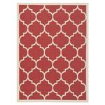 Tapis intérieur/extérieur Monaco Rouge / Beige - 121 x 170 cm - 120 x 180 cm