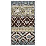 In-/outdoortapijt Sihora chocoladebruin/blauw - afmetingen: 78x152cm - 90 x 150 cm