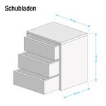 Inleglades KSW (3 lades) voor kastbreedte 50cm