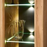 Armoire vitrine Macoun avec éclairage - Partiellement en chêne sauvage massif