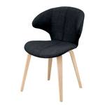 Chaises Skog (lot de 2) Tissu / Chêne massif - Anthracite / Chêne