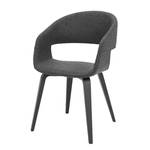 Chaises à accoudoirs Faxe II (lot de 2) Tissu - Gris / Noir