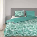 Jersey-Bettwäsche Geometric Baumwollstoff - Mint - 135 x 200 cm + Kissen 80 x 80 cm