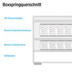 Lit boxspring Amelie Avec coffre de lit Tissu - Gris minéral