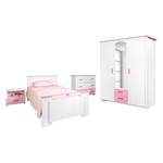 Set de chambre Biotiful 4 éléments blanc et rose