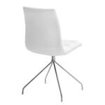 Chaises Blois III (lot de 2) Imitation cuir - Blanc / Acier inoxydable