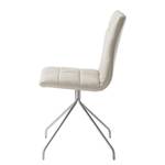 Chaises Blois III (lot de 2) Imitation cuir - Beige / Acier inoxydable