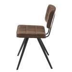 Lot de 2 chaises capitonnées Mimizan II Imitation cuir - Marron