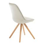 Gestoffeerde stoelen Piombino massief beukenhout/kunstleer - Beige/natuurlijk beukenhout