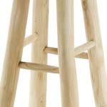 Tabouret de bar Abbeville Teck massif - Rouge / Teck naturel