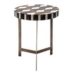 Table gigogne Musivo Round (4 éléments) Acier inoxydable Marron / Blanc