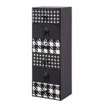 Commode Patchwork Pepita I Noir / Blanc