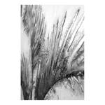 Impression d’art Palme fog Gris - Blanc - Textile - 80 x 100 x 3.8 cm