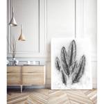 Impression d’art Feder fog Gris - Blanc - Textile - 80 x 100 x 3.8 cm