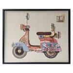 Bild Motorroller colorful Blau - Rot - Papier - 42 x 52 x 2.5 cm