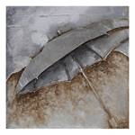 Bild Regenschirm Braun - Grau - Textil - 80 x 80 x 6 cm