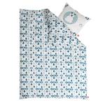 Kinderbeddengoed Flexa Baby wit/felblauw/platinablauw metallic