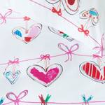 Kinderbeddengoed Garland katoen - wit/roze - 135x200cm + kussen 80x80cm