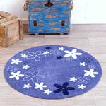 Kinderteppich Flower Field rund Blau