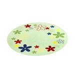 Tappeto per bambini rotondo Flower Field Verde