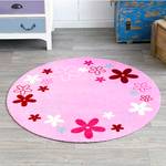 Tapis enfant Flower Field Rond - Rose foncé