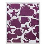 Tapis pour enfants Herzen/Sterne Mauve - Textile - 120 x 2 x 170 cm