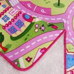 Kindervloerkleed Sweet Village kunstvezel - roze/groen - 200 x 200 cm