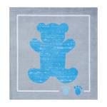 Kinderteppich Teddybär Kunstfaser - Hellblau